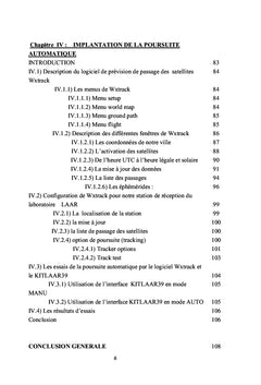 Mise au point materiel et logiciel d'un systeme de poursuite satellite