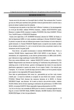 Le diagnostic du processus de construction du bilan social