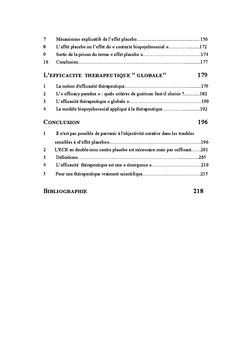L'efficacité thérapeutique