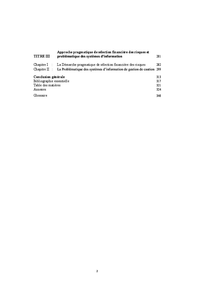 La branche caution et sa réassurance