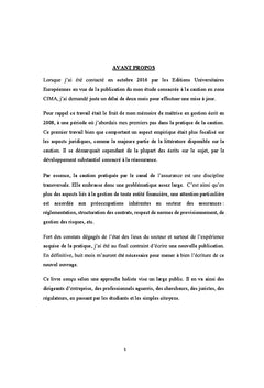 La branche caution et sa réassurance