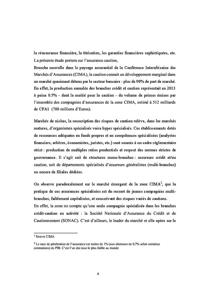 La branche caution et sa réassurance