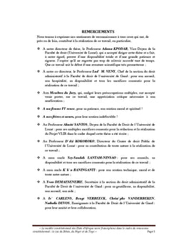 Le modele constitutionnel des etats d'Afrique noire francophone