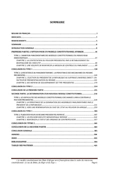 Le modele constitutionnel des etats d'Afrique noire francophone