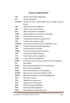 Le modele constitutionnel des etats d'Afrique noire francophone