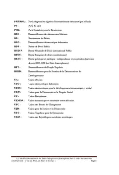 Le modele constitutionnel des etats d'Afrique noire francophone