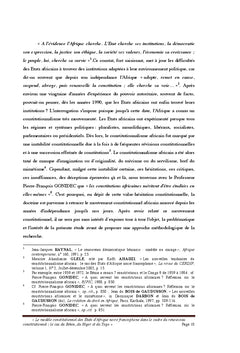Le modele constitutionnel des etats d'Afrique noire francophone