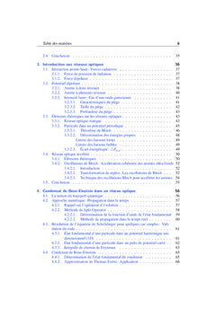 Condensats de Bose-einstein dans des réseaux optiques