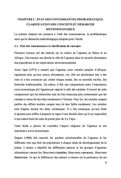 Impacts de la culture de l'igname dans la Commune de Ouesse au Benin