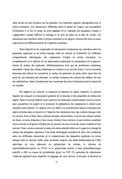 Interactions materiaux argileux et milieu basique riche en calcium