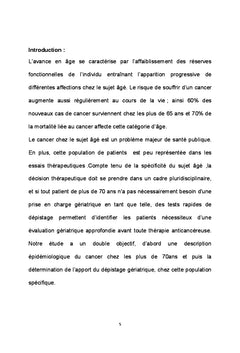 Le rôle du dépistage gériatrique dans le traitement du cancer chez les personnes âgées