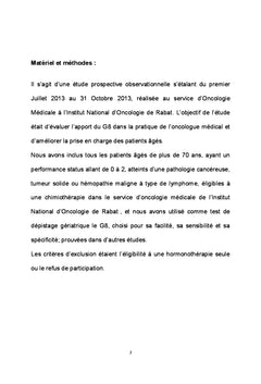 Le rôle du dépistage gériatrique dans le traitement du cancer chez les personnes âgées