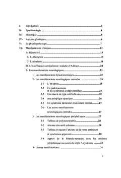 Manifestations neurologiques au cours du syndrome triple A
