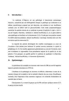 Manifestations neurologiques au cours du syndrome triple A
