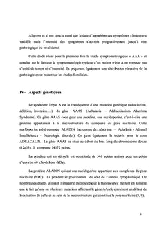 Manifestations neurologiques au cours du syndrome triple A