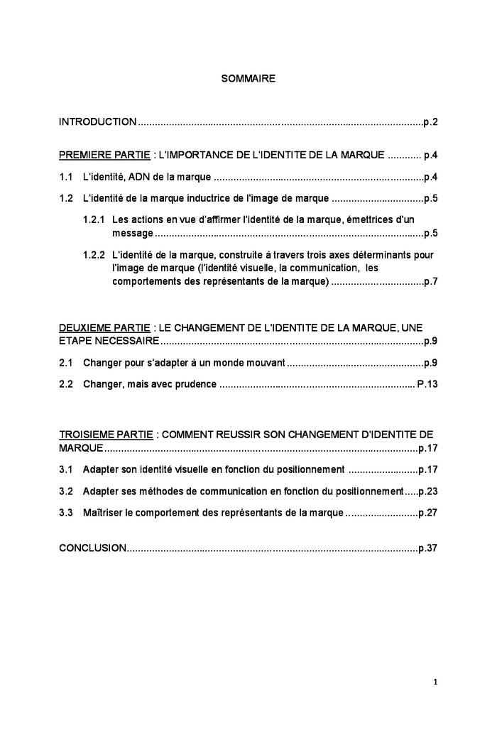 Le changement de l'identité de la marque