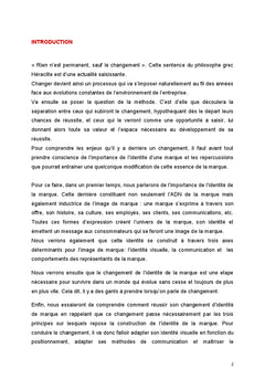 Le changement de l'identité de la marque