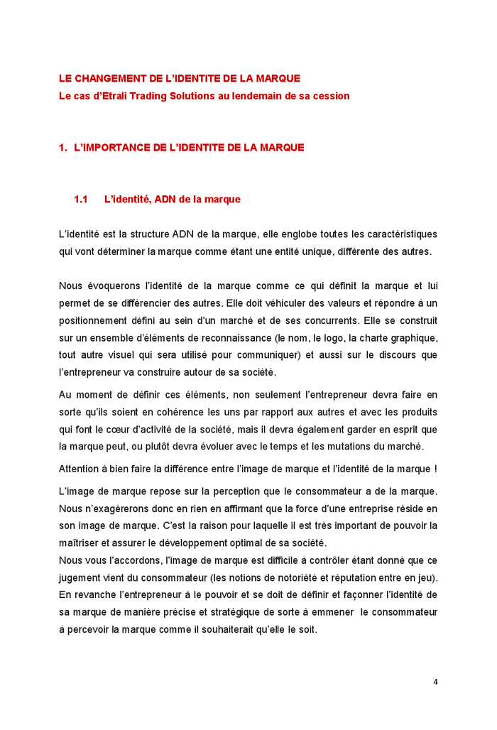 Le changement de l'identité de la marque