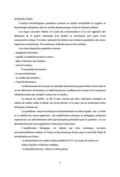 Techniques classiques et modernes de numeration des microorganismes