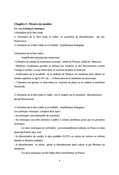 Techniques classiques et modernes de numeration des microorganismes