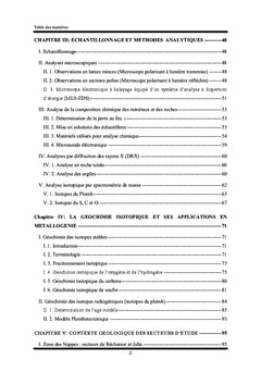 Gîtologie des minéralisations Pb-Zn du Nord de la Tunisie