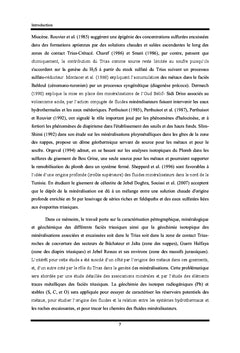 Gîtologie des minéralisations Pb-Zn du Nord de la Tunisie