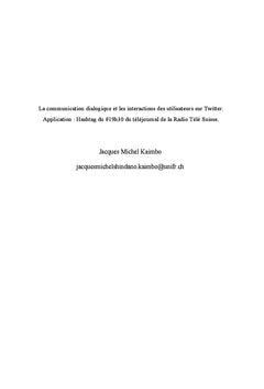 La communication dialogique et les interactions sur Twitter