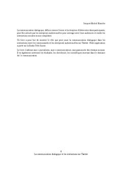 La communication dialogique et les interactions sur Twitter