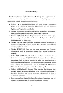 Droit de propriete et gestion fonciere