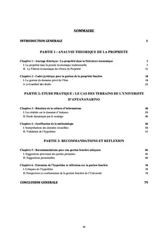 Droit de propriete et gestion fonciere