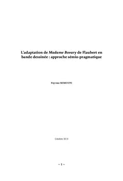 L'adaptation de Madame Bovary de Flaubert en bande dessinée