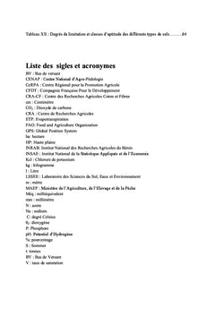 Evaluation du niveau de fertilité des sols de la commune de Djidja