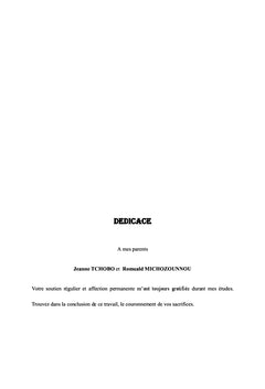 Evaluation du niveau de fertilité des sols de la commune de Djidja