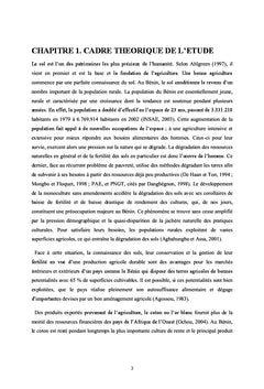 Evaluation du niveau de fertilité des sols de la commune de Djidja