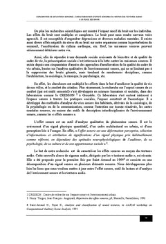 Caracterisation d'effets sonores au moyen des textures audio