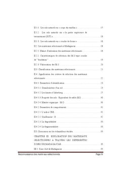Specification des Materiaux Selectionnes pour Chaussee
