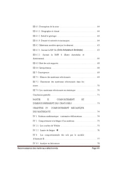 Specification des Materiaux Selectionnes pour Chaussee