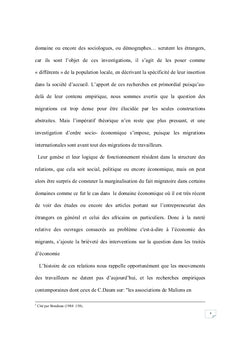 Migration et initiatives economiques
