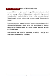 Debridements extensifs d'emblee dans la maladie de FOURNIeR