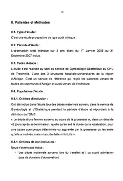 Audit des deces maternels