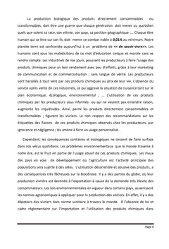 Production des vivriers biologiques et leurs commercialisations