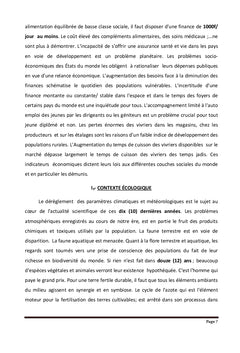Production des vivriers biologiques et leurs commercialisations