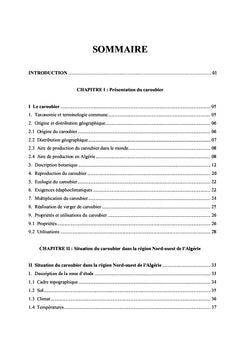 Le Caroubier dans le Nord-ouest de l'Algérie