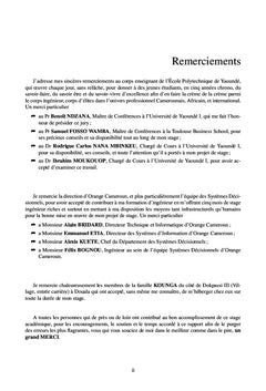 Infrastructure Big Data et Profilage Client: Cas d'Orange Cameroun