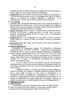 Le service de développement de l'ECC/Sud-Kivu