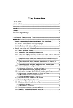 Etude des ressources en eau souterraine de la depression piezometrique