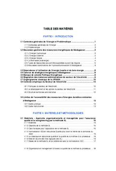 Etudes strategiques sur les perspectives energetiques de Madagascar