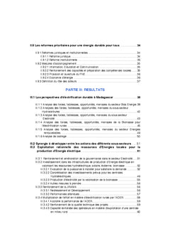 Etudes strategiques sur les perspectives energetiques de Madagascar