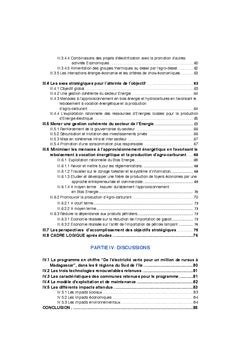 Etudes strategiques sur les perspectives energetiques de Madagascar