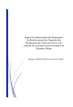 Impacts du PROCOTON sur l'acces et le controle des ressources